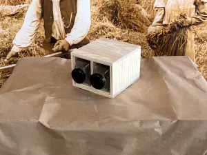 Krydderhylle – Natur – Med glasskrukker – 17 x 13 x 18 cm - www.frokenfraken.se