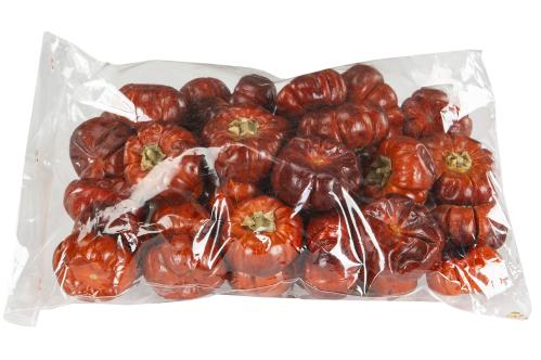Mini gresskar - Mørk oransje - Dekorasjon - 250g/ca 40 stk - www.frokenfraken.se