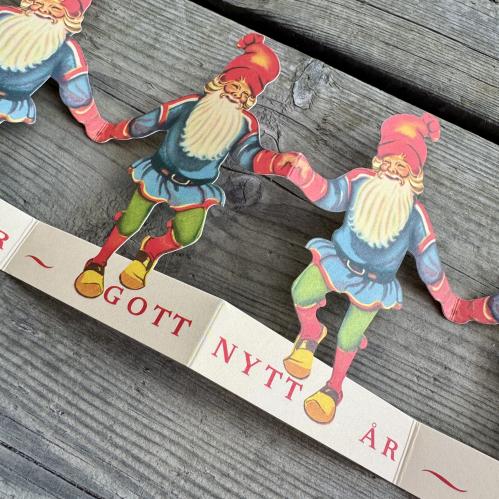 Papirstripe - Nisse - God Jul - 12 x 60 cm - www.frokenfraken.se