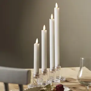 Batterilys - Kronlys Voks Basic - 4 pakke - Timer - www.frokenfraken.se