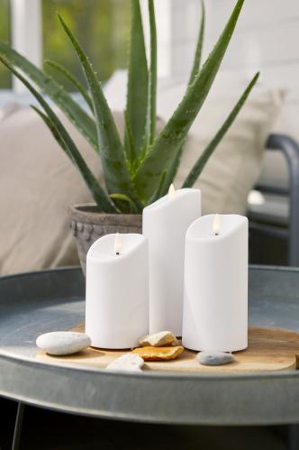 Batterilys - Blocklys Basic - Inne & Ute - 18 x Ø7,5 cm - Timer - www.frokenfraken.se