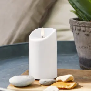 Batterilys - Blokklys Basic - Inne & Ute - 13 x Ø7,5 cm - Timer - www.frokenfraken.se