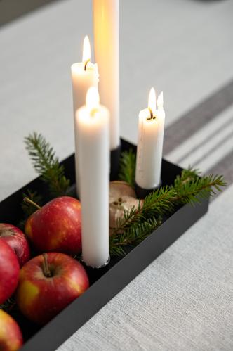 Bordlysestake – SUND – 4 lys magnet – Svart – 30 cm - www.frokenfraken.se