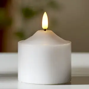 Batterilys - Blokklys i voks Basic - 9,5 x Ø7,5 cm - Timer - www.frokenfraken.se