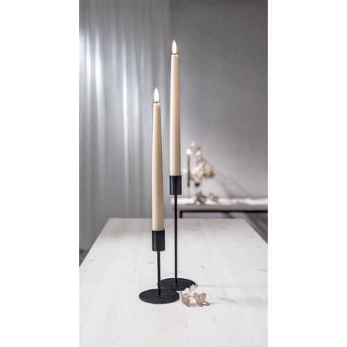 Batterilys - Antikklys - Flamme - Beige - 2 stk - www.frokenfraken.se