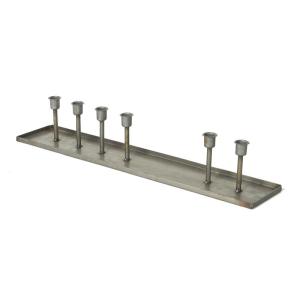 Bordslysestake - Metall - 6 lys - 60 x 12 cm - www.frokenfraken.se