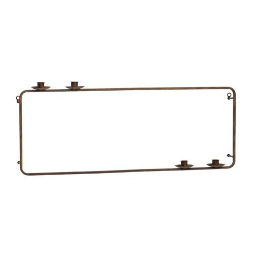 Vegglysestake - Rektangulær 4 lys - 80 x 34 cm - www.frokenfraken.se