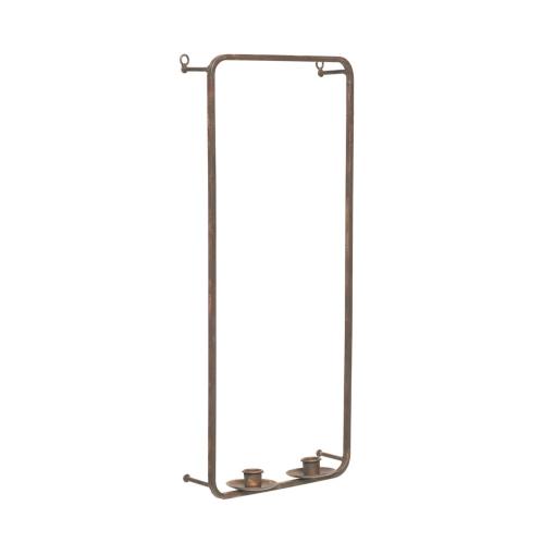 Vegglysestake - Rektangulær 2 lys - 26 x 60 cm - www.frokenfraken.se
