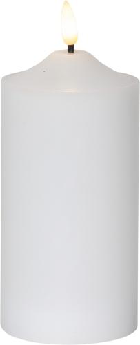 Batterilys - Blokklys i voks Basic - 17 x Ø7,5 cm - Timer - www.frokenfraken.se