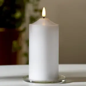 Batterilys - Blokklys i voks Basic - 17 x Ø7,5 cm - Timer - www.frokenfraken.se