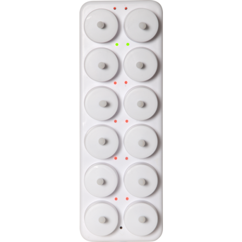 Batterilys - 12 stk oppladbare LED-varmelys - 4 x 5 cm - www.frokenfraken.se