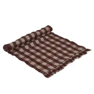 Løpare - LISA - VINRØD - 40x140 cm - www.frokenfraken.se