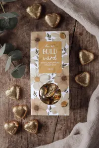 Godteri - "Du är Guld Värd" - Sjokoladehjerter - www.frokenfraken.se