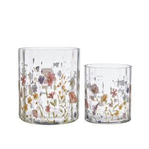 Lyslykt - Blomst - 2 stk - 19 & 10 cm - www.frokenfraken.se