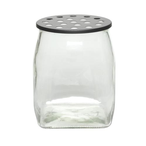 Glasvase - Med hullat lokk - 22,5 x 23 cm - www.frokenfraken.se