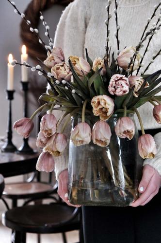 Glasvase - Med hullat lokk - 22,5 x 23 cm - www.frokenfraken.se