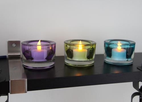 Batterilys - Votivlys - 6 pakke - Oppladbare - 5 cm - www.frokenfraken.se