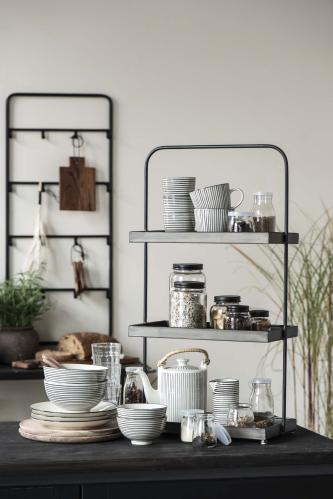 Glasburk Sevilla med svart lock, 800 ml - Ø9 X 17 CM - www.frokenfraken.se