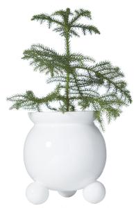 Krukke med kullføtter - Hvit - 15 x 20 cm - www.frokenfraken.se