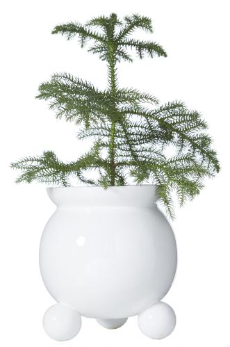 Krukke med kullføtter - Hvit - 15 x 20 cm - www.frokenfraken.se