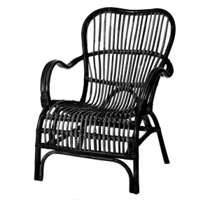Lenestol - Rattan - Svart - www.frokenfraken.se