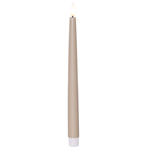 Batterilys - Antikklys - Flamme - Beige - 2 stk - www.frokenfraken.se