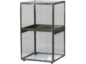 Skap - Glass - Antikk messing - 41 x 25 cm - www.frokenfraken.se