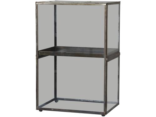 Skåp - Glass - Antikk messing - 52 x 35 cm - www.frokenfraken.se