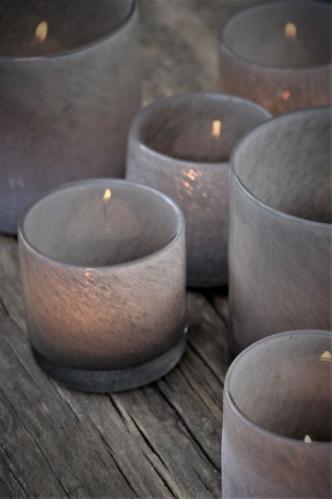 Lyslykt - Lumiere Sage Frost - 8,5 x 8 cm - Bidra til Barncancerfonden - www.frokenfraken.se