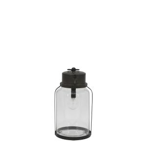 Fransk låve lykt med lyspære og timer – 23 x Ø11 cm - www.frokenfraken.se