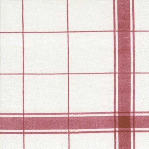 Servietter - Country Living Rød - 20 st/33 x 33 cm - www.frokenfraken.se