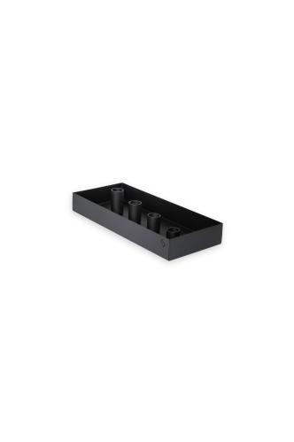 Bordlysestake – SUND – 4 lys magnet – Svart – 30 cm - www.frokenfraken.se