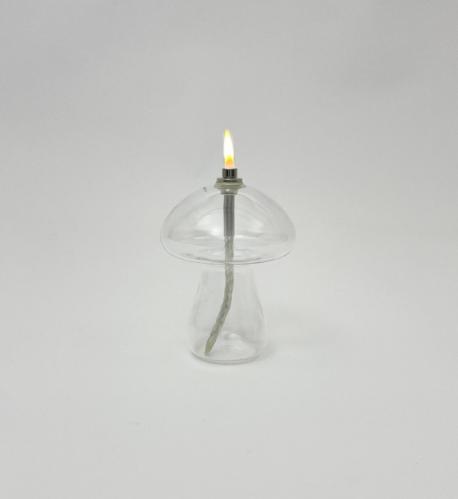 Oljelampe S – Glass – Soppformet – Ø8 x 10 cm - www.frokenfraken.se