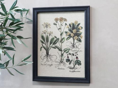 Tavle - Blomstermotiv & Svart ram - 43 x 33 cm - www.frokenfraken.se