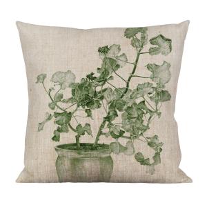 Putetrekk - Grønn/Blå Pelargon - 47 cm - www.frokenfraken.se