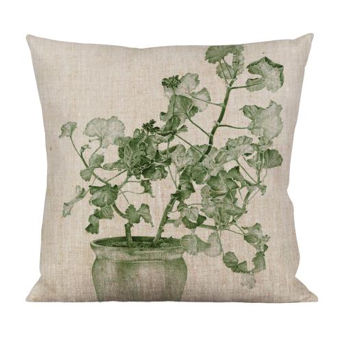 Putetrekk - Grønn/Blå Pelargon - 47 cm - www.frokenfraken.se