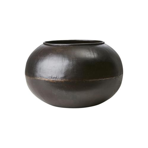 Krukke Rund Metall - Svart - Ø22/36 x 23 cm - www.frokenfraken.se