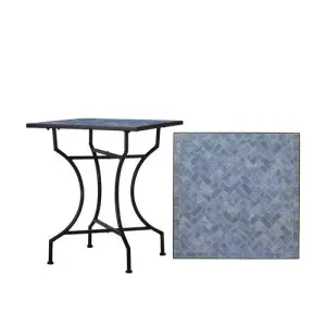 Trädgårdsbord - Blå Mosaik - Järn - 60 x 60 x 72 cm - www.frokenfraken.se