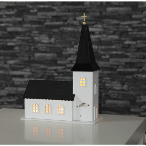 Dekorasjonsbelysning LED - Kirke - Stille Natt - 25 x 35 cm - www.frokenfraken.se