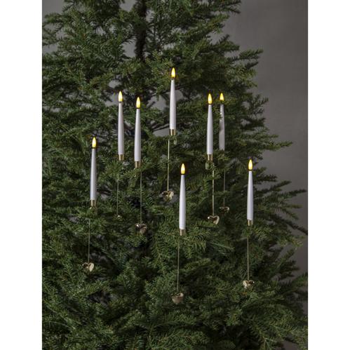 Batterilys - Antikklys med holder - 8 stk - LED - 31 cm - www.frokenfraken.se