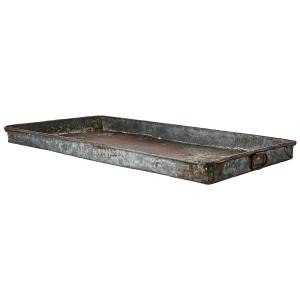 Fat/Brett i metall - Vintage - Grå - 80 x 50 x 6 cm - www.frokenfraken.se
