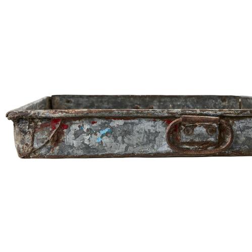 Fat/Brett i metall - Vintage - Grå - 80 x 50 x 6 cm - www.frokenfraken.se