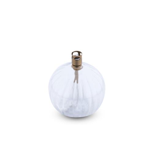 Oljelampe - Bølget glass - Kule - Messing - Ø9 cm - www.frokenfraken.se