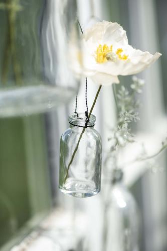Glasflaske - Vase i tråd - 30 ml - Ø3,2 x 6,5 cm - www.frokenfraken.se