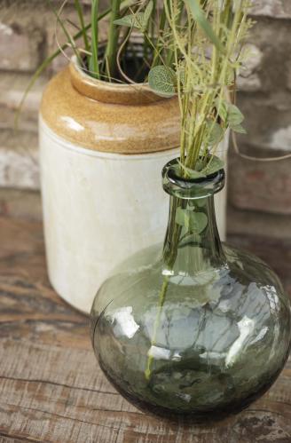 Vas - Glassflaske - Grønn - Ø17 x 24 cm - www.frokenfraken.se
