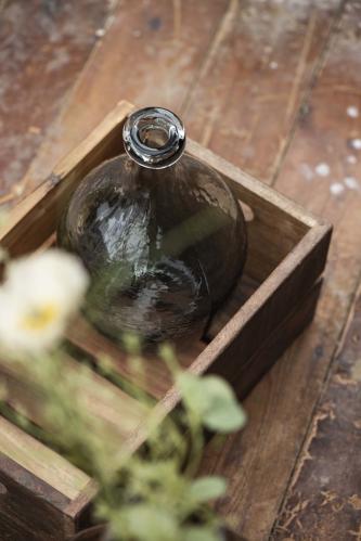 Vas - Glassflaske - Glass - Grå - Ø17 x 28 cm - www.frokenfraken.se