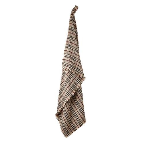 Pledd - Rutete beige - 180 x 130 cm - www.frokenfraken.se