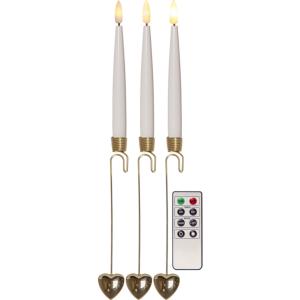 Batterilys - Antikklys med holder - 8 stk - LED - 31 cm - www.frokenfraken.se