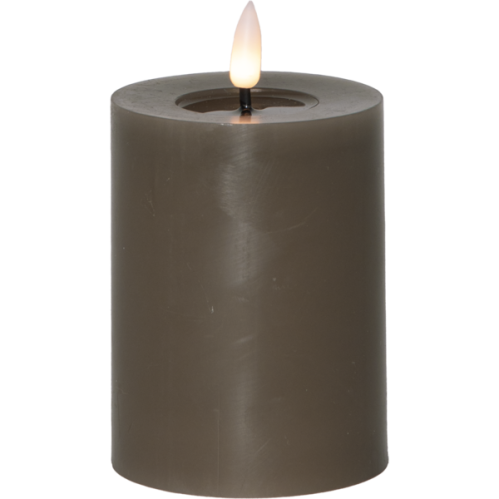 Batterilys - LED Blokklys Flamme Flow - Mullvad - 12,5 x Ø7,5 cm - Timer - www.frokenfraken.se