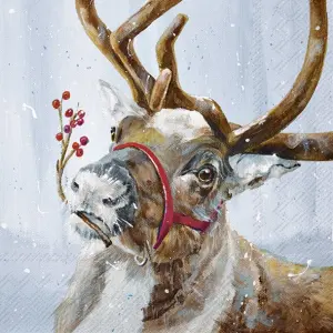 Servietter - Sam In The Snow Blue - 20 st/33 x 33 cm - www.frokenfraken.se